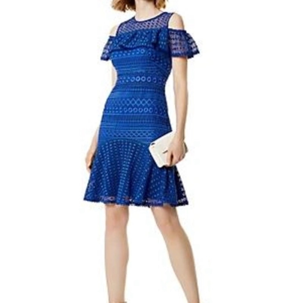 Karen Millen Royal Blue Crochet Dress